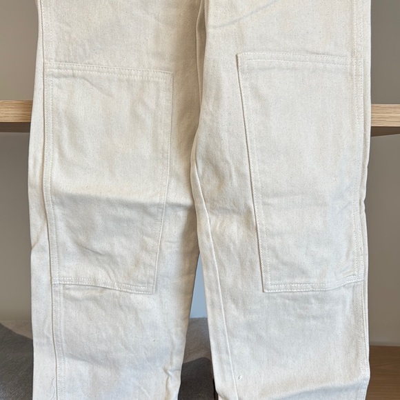 The Hey Gang Women's double knee Overalls in natural - Picture 6 of 12